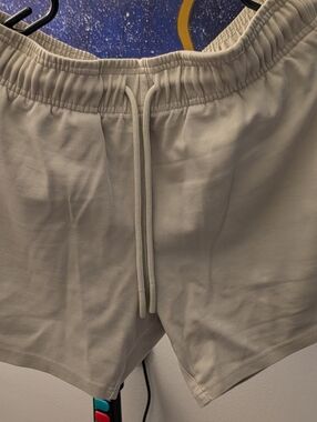 YOUNGLA Men's Medium Cream Cloud Comfort Drawstring Shorts